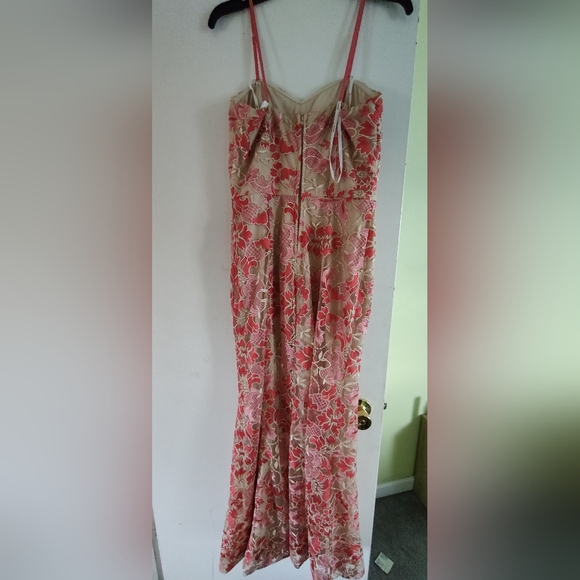 Nude and Pink Prom Dress - Picture 2 of 4